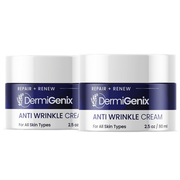 DermiGenix Anti-Wrinkle Cream Advanced Skin Moisturizer for Repair and Renew 60 Day Supply