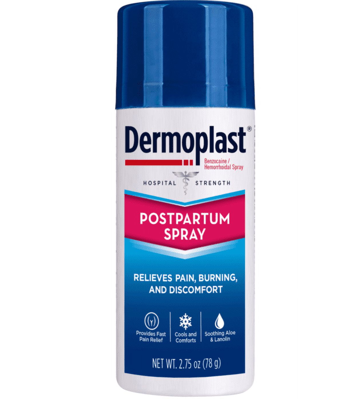 Dermoplast Postpartum Perineal Pain Relief Spray, Unscented, 2.75 oz