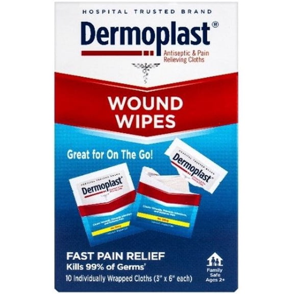 Dermoplast Wound Wipes 10CT