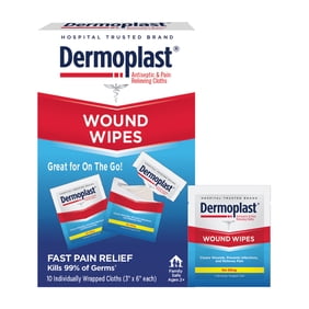Dermoplast Medicated Wound Wipes, Analgesic & Antiseptic, Sting-Free, 10 Cloths