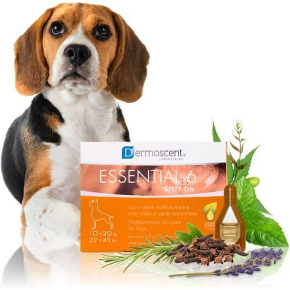 Dermoscent Essential 6 spot-on - Dog Skin Care for Dandruff & Allergy Relief with Vitamin E Oil - Anti Itch for Dogs - Natural Ingredients for Sensitive Skin