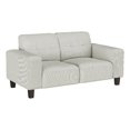 thumbnail image 1 of Dero Loveseat- 58 Inch- Light Gray Faux Corduroy- Modern Track Arms, 1 of 5