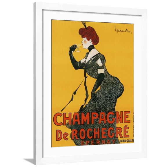 Art.com Derochegre Champagne Giclee Print, White Frame Wall Art, 32" x 40"