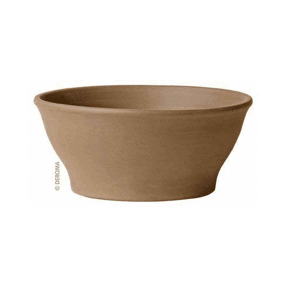 7387764 TC BOWL 12.6"" CHOC Deroma 12.6 in. W X 12.6 in. D Clay Low Bowl Bowl Planter Terracotta (Pack of 2)
