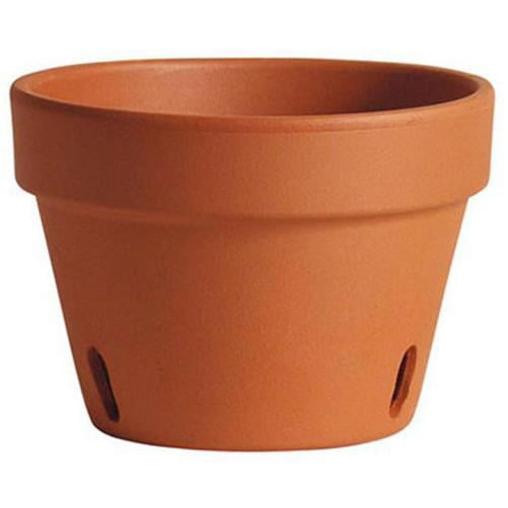 Deroma Deroma 10 in. H X 12 in. D Clay Traditional Planter Terracotta M9060PZ