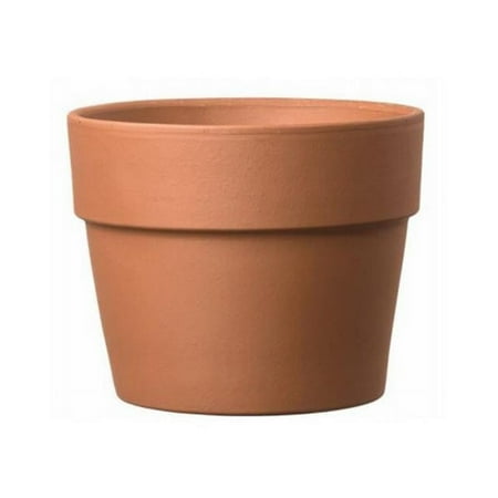 Deroma 123729 3.98 x 3.23 in. Red Terracotta Clay Round Cache Pot