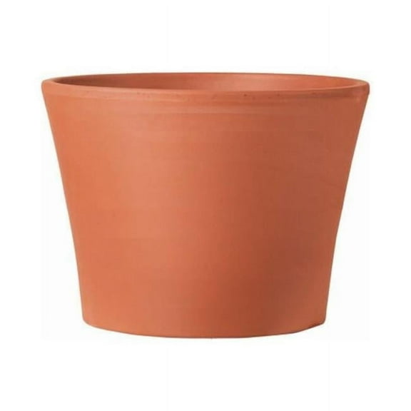 Deroma 225936 7.7 x 6 in. Terracotta Clay Round Half-Cone Planter, Red
