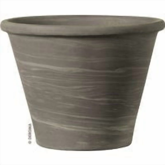 Deroma 225964 8.3 x 6.4 in. Round Duo Planter, Grafite - Pack of 10