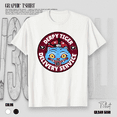 thumbnail image 1 of Derpy Blue Tiger with Little Bird Friend Cute Graphic Unisex T-Shirt, up to Size 5XL, 1 of 2