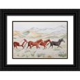 thumbnail image 1 of Derr, Wynn 18x13 Black Ornate Wood Framed with Double Matting Museum Art Print Titled - Mustang Medley, 1 of 4