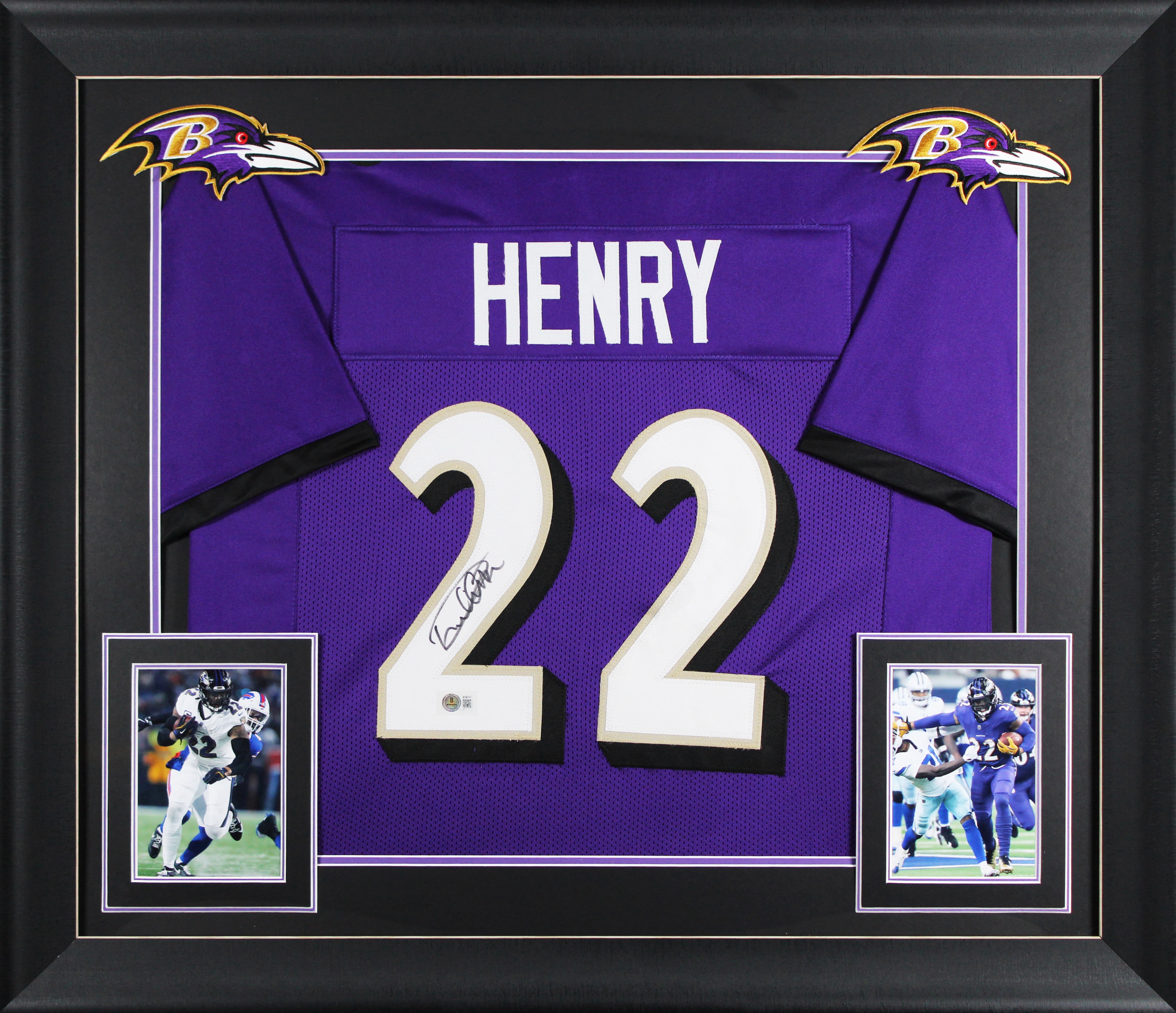 Signging Autographs Collectible Derrick Henry Authentic Signed Purple Pro Style Framed ...