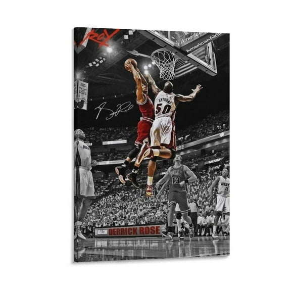 Derrick Rose Canvas Poster Artworks Canvas Poster Room Aesthetic Wall Art Prints Home Modern Decor Gifts 16x24inch(40x60cm)