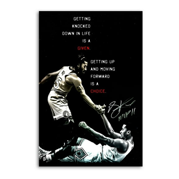 Derrick Rose Inspirational Quotes Painting On Canvas Wall Art Poster Scroll Picture Print Living Room Walls Decor Home Posters 16x24inch(40x60cm)
