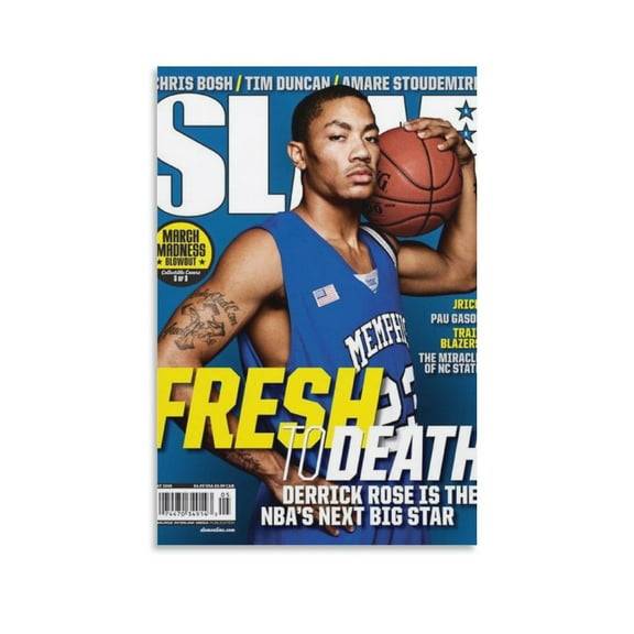 Derrick Rose Poster Basketball Player (25) Print Photo Art Painting Canvas Poster Home Decorative Bedroom Modern Decor Posters Gifts 12x18inch(30x45cm)