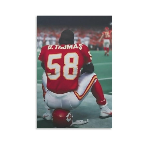 Derrick Thomas Canvas Poster Picture Print Wall Art Poster Painting Canvas Posters Artworks Gift Room Aesthetic 12x18inch(30x45cm)