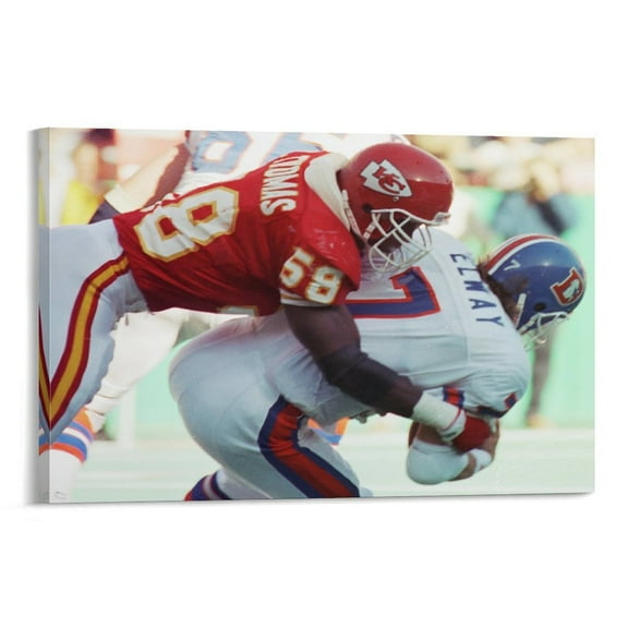 Derrick Thomas Classic Rugby Player Moves Poster (29) Canvas Poster Wall Art Picture Prints Hanging Photo Gift Decor Home Posters Artworks 12x18inch(30x45cm)