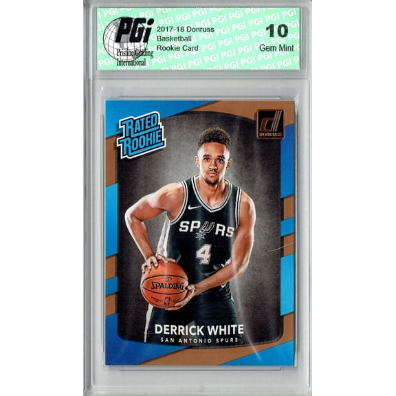 Derrick White 2017-18 Donruss #172 NBA Rated Rookie Card PGI 10