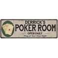 thumbnail image 1 of Derrick's Poker Room Gift 6x18 Metal Sign Game Decor 206180048121, 1 of 1