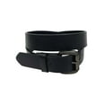 thumbnail image 1 of Derringer Men's Premium Full-Grain Smooth Leather Belt, Solid Black (46), 1 of 2