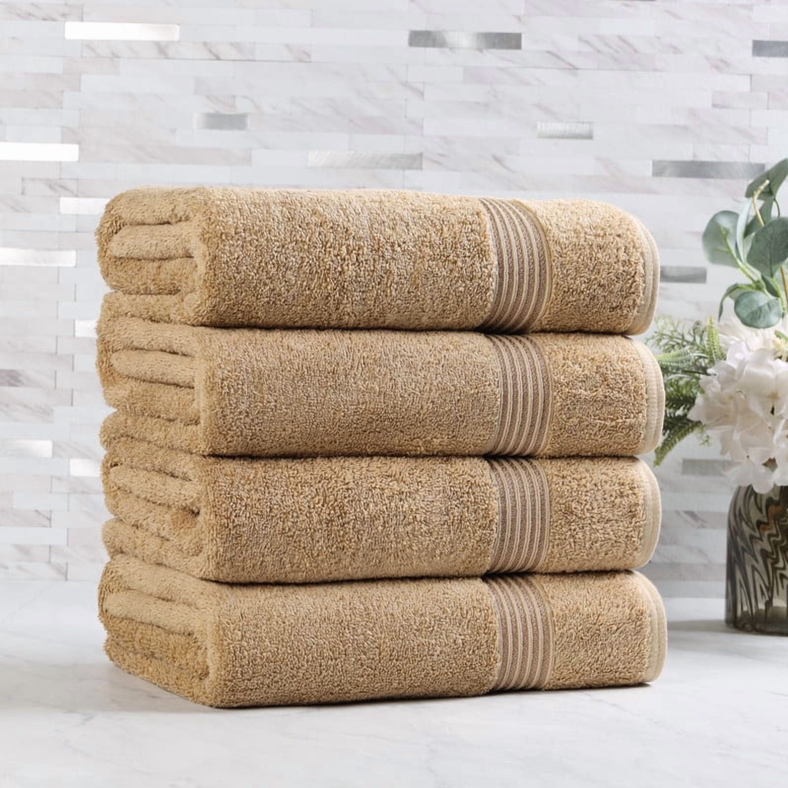 Superior Egyptian Cotton Absorbent Toast Bath Towel Set of 4