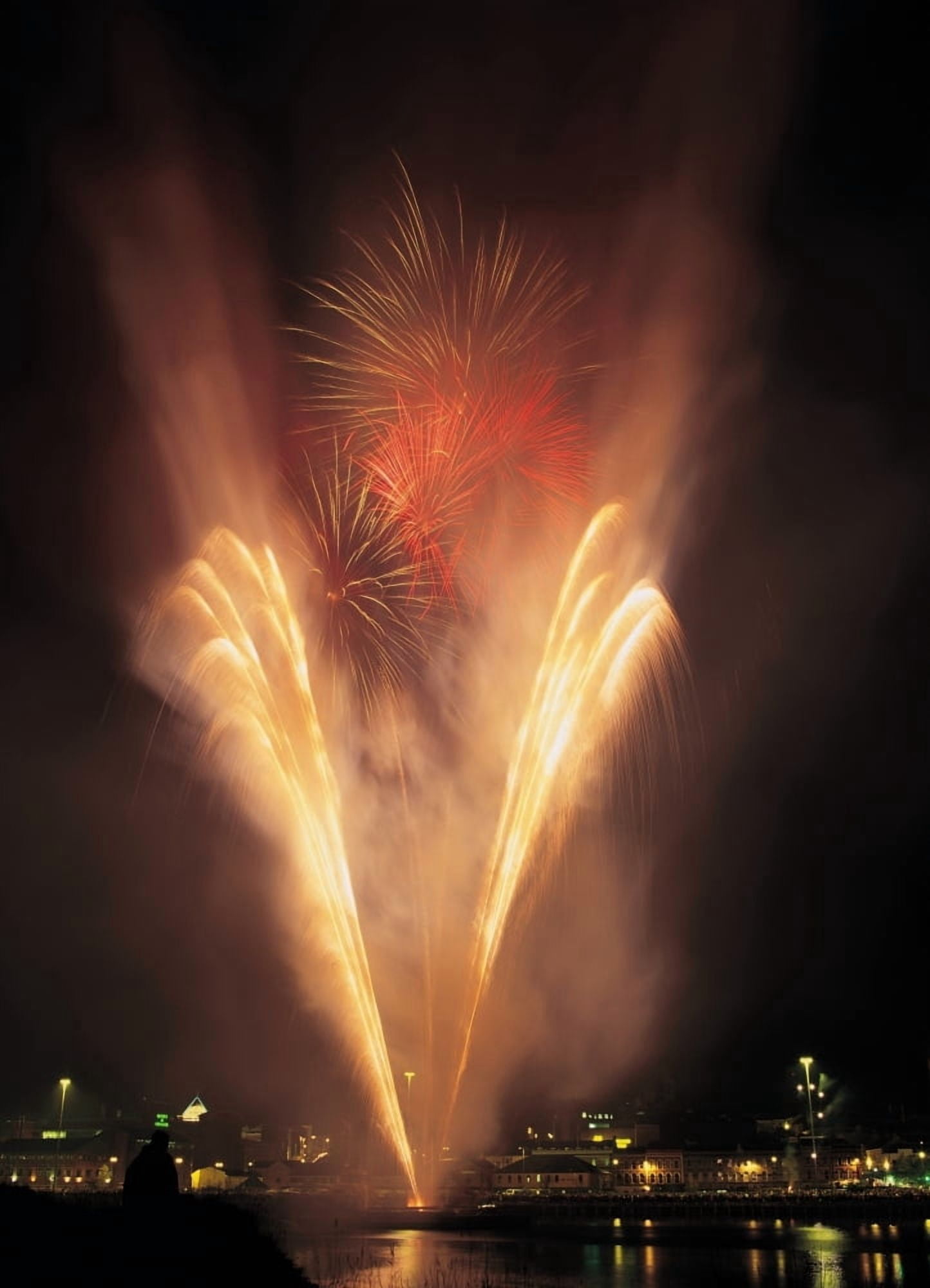 Derry Co Derry Ireland Display Of Fireworks Canvas Art - The Irish Image Collection Design Pics (12 x 18)