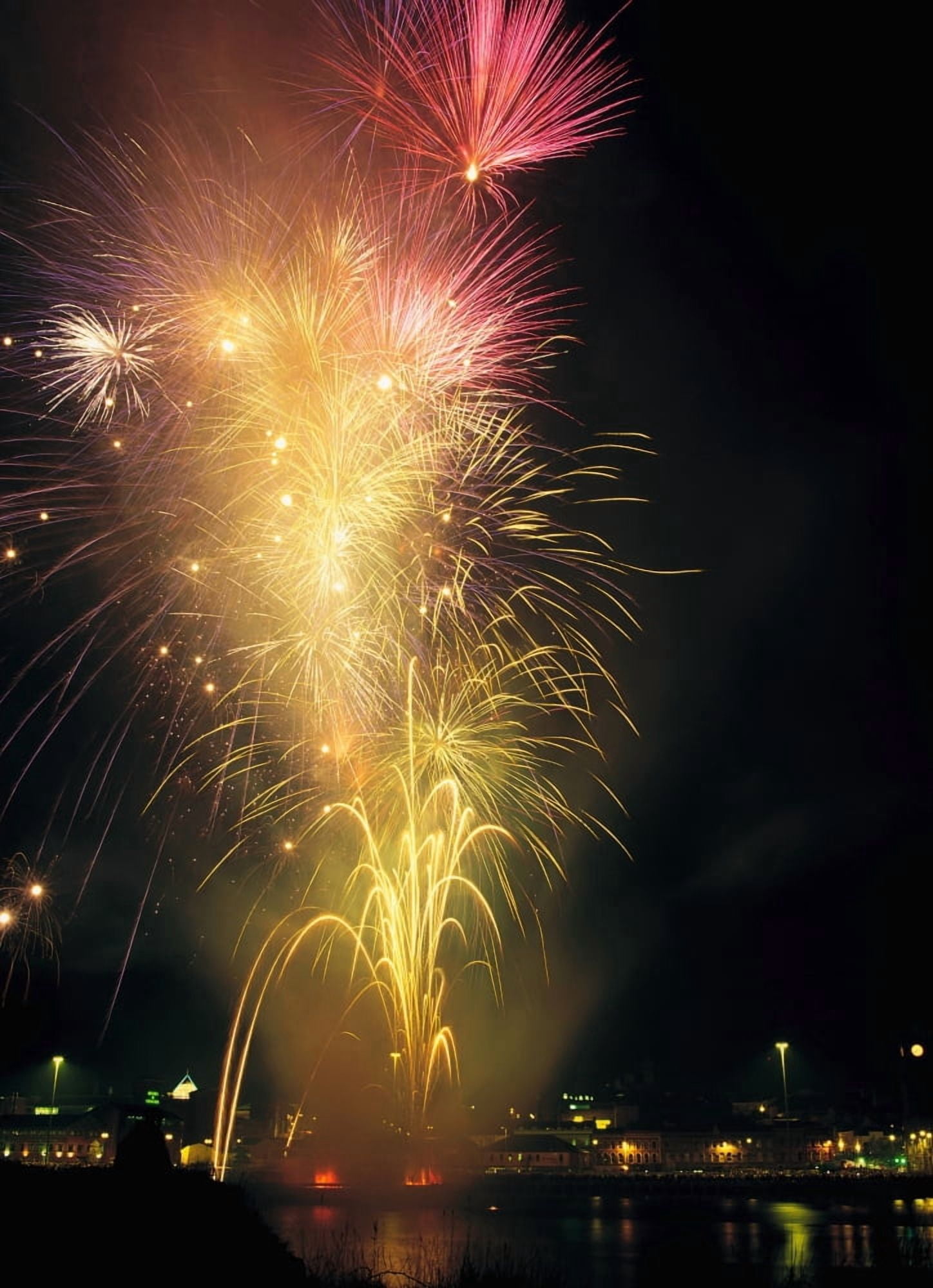 Derry Co Derry Ireland Display Of Fireworks Canvas Art - The Irish Image Collection Design Pics (13 x 18)