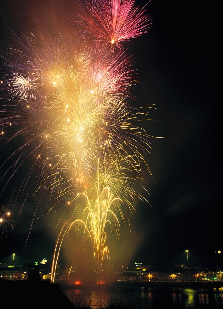 Derry Co Derry Ireland Display Of Fireworks Canvas Art - The Irish Image Collection Design Pics (26 x 36)