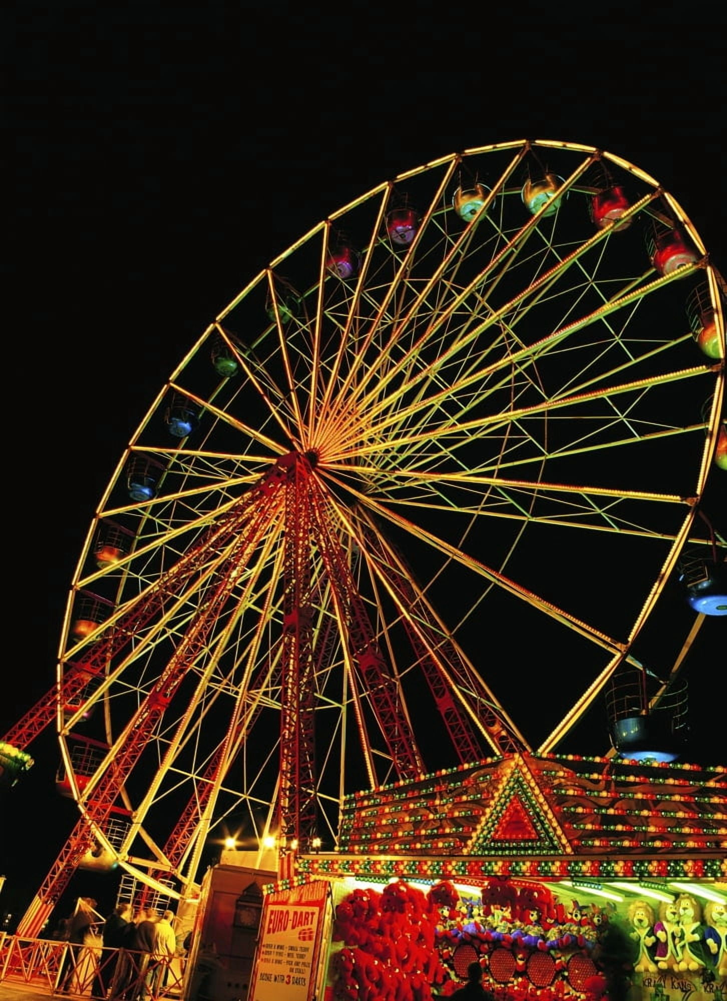 Derry Co Derry Ireland Ferris Wheel Canvas Art - The Irish Image Collection Design Pics (12 x 17)
