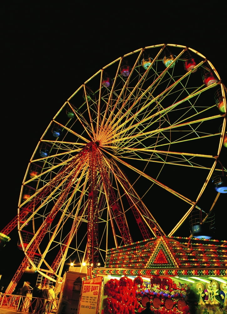Derry Co Derry Ireland Ferris Wheel Canvas Art - The Irish Image Collection Design Pics (24 x 34)