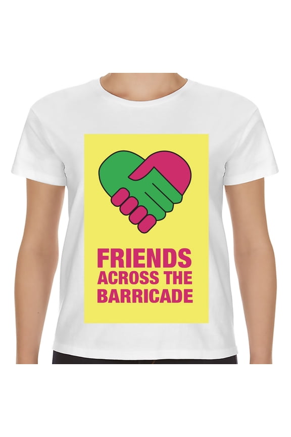 Derry Girls Friends Across The Barricade Yellow Logo Unisex T-shirt-Unisex Large