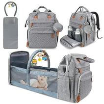Derstuewe Baby Diaper Bag Backpack with Changing Station, Pacifier Case, Grey Color