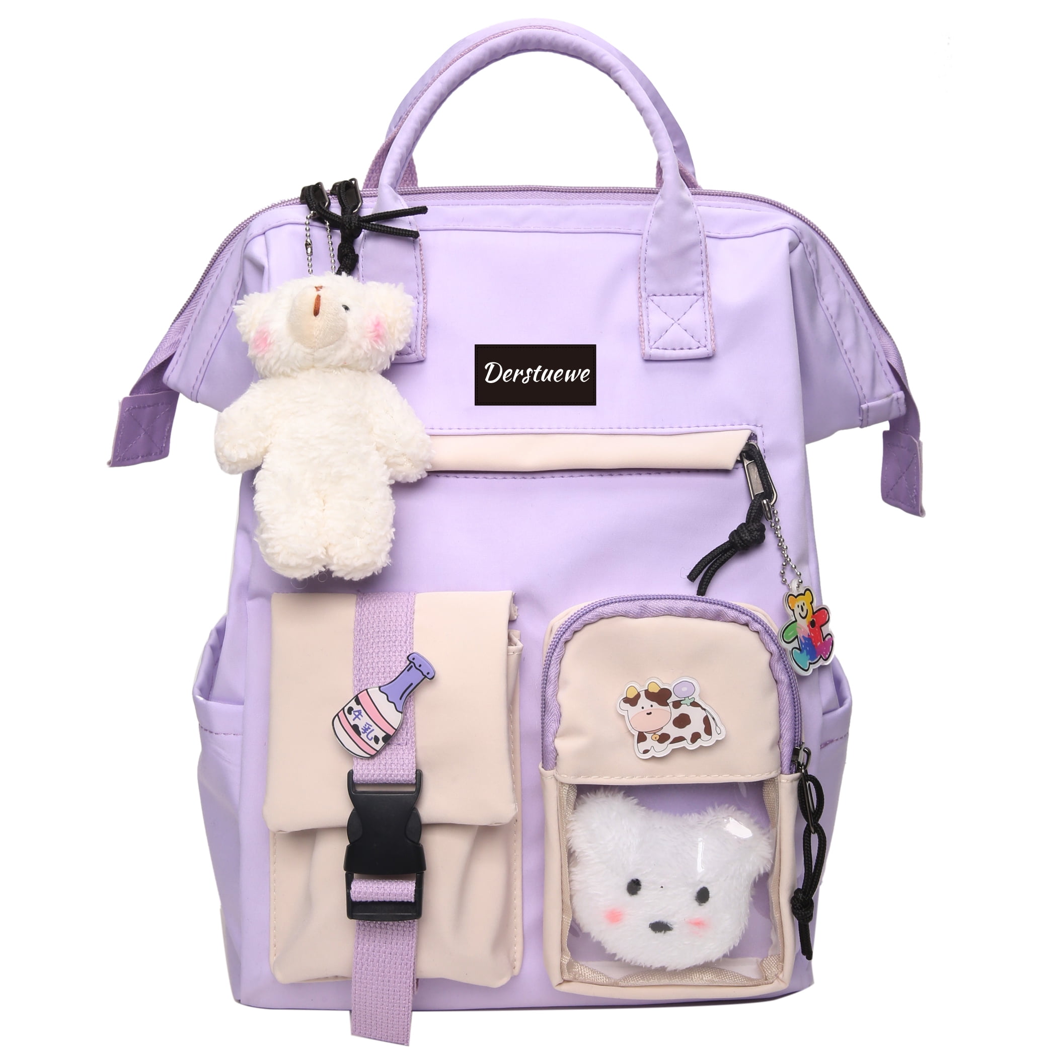 Mochila morada Kawaii con Accesorios para Oso para Peru Ubuy