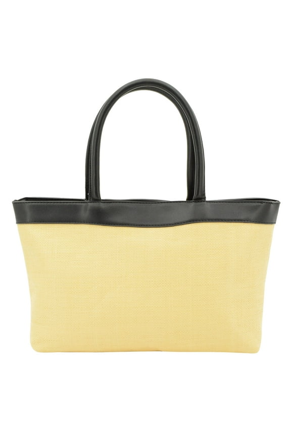 Straw Tote Bag for Women – Woven Summer Beach Bag with Faux Leather Handles, Large Travel Purse, Casual Boho Handbag for Vacation