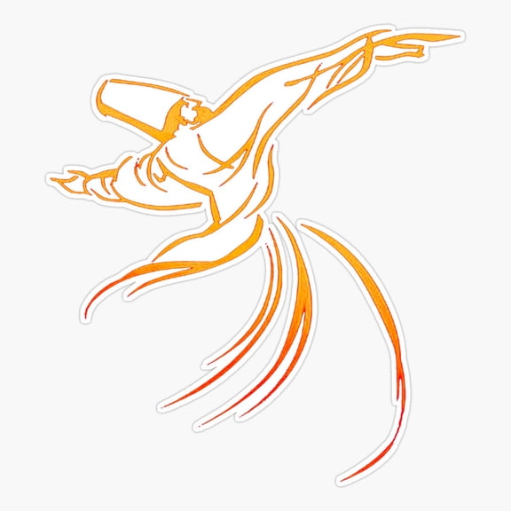 Dervish Line Drawing Calligraphy Sticker