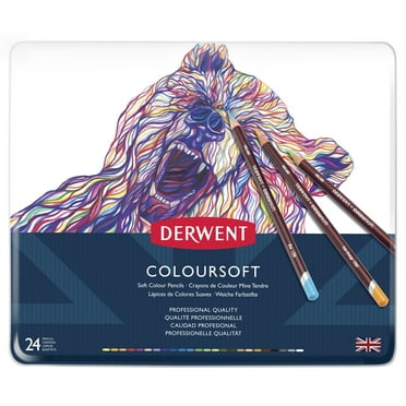 Derwent Coloursoft Pencil Set - Assorted Colors, Set of 24