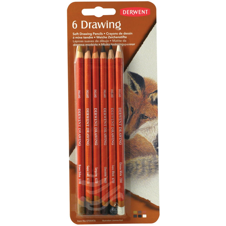 Derwent Tinted Charcoal Pencil Set of 6