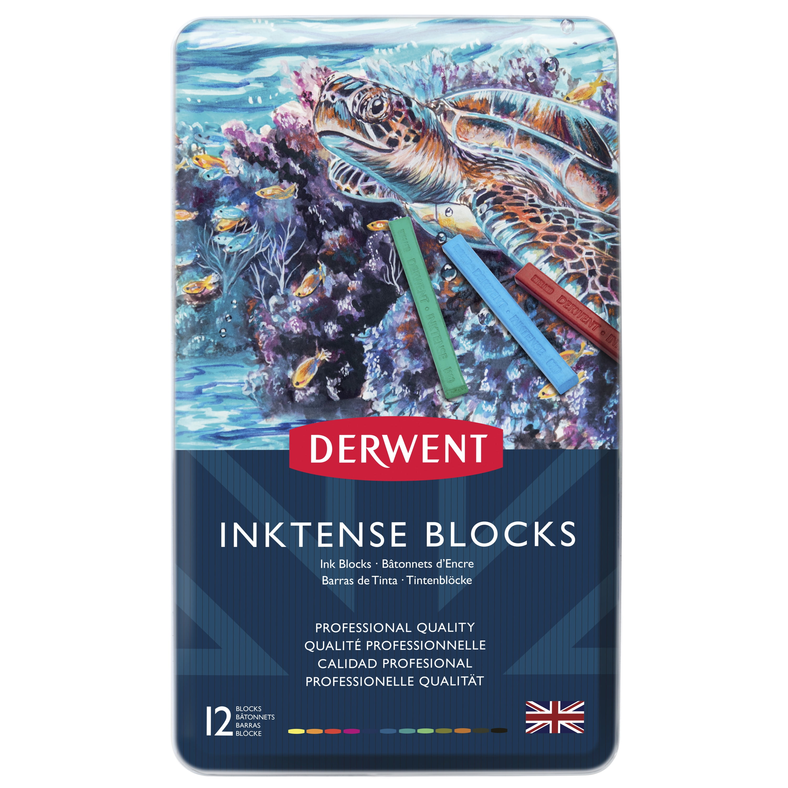 Derwent Inktense Blocks 12pc Tin Set