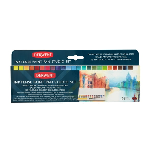 Derwent Inktense Paint Pans - Palette Set of 24