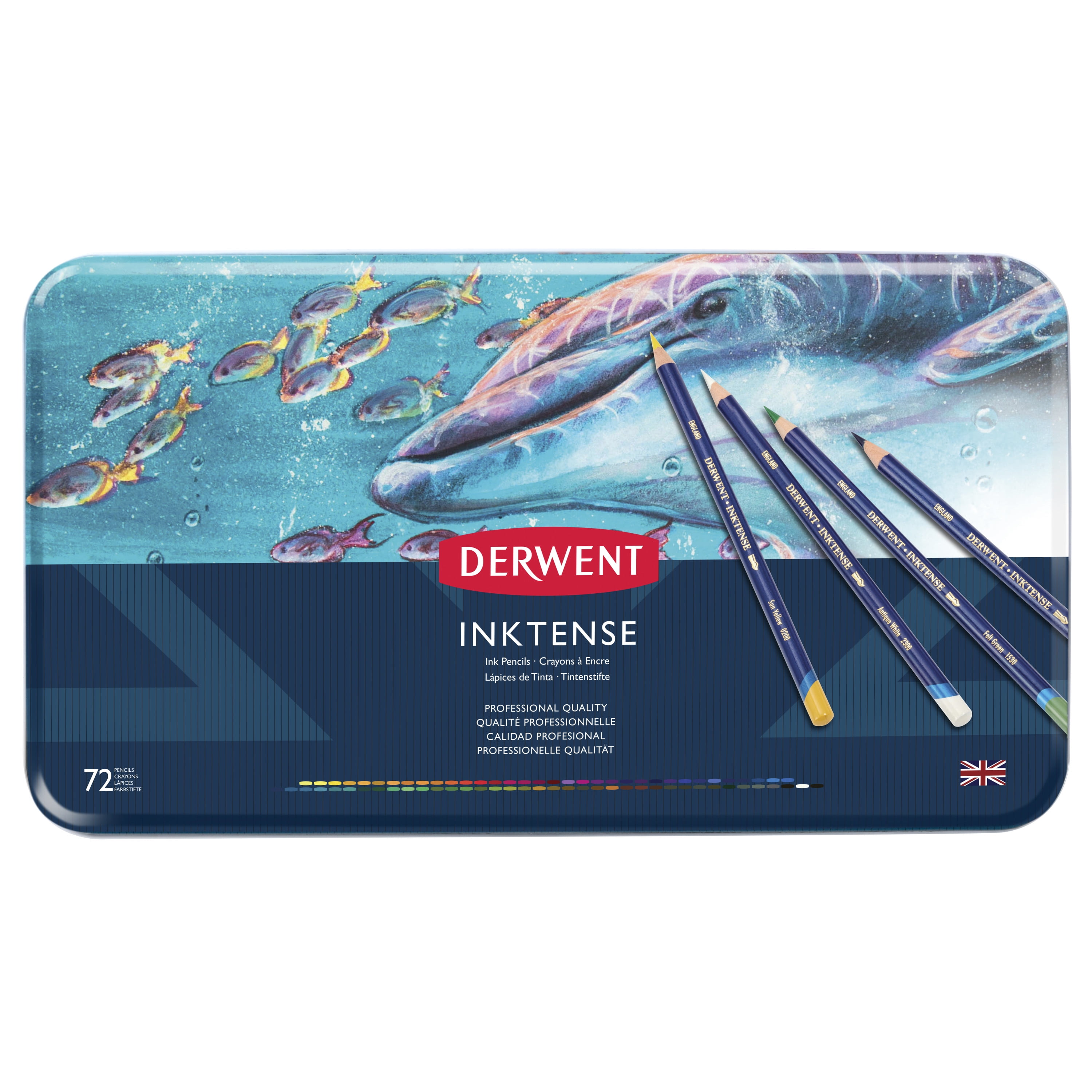 UK Derwent Inktense Pencil 36-Color Tin Set,Vibrant, intense colors  Lightfast Includes reusable tin storage case,blendable ink - AliExpress