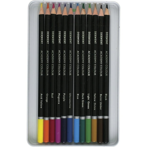 Derwent, MEA2301937, Academy Color Pencils, 12 / Set