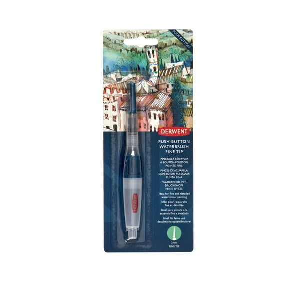 Derwent Push Button Waterbrush, Fine Tip