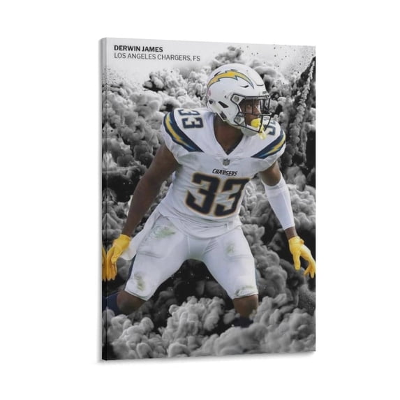 Derwin James Canvas Poster Canvas Art Poster and Wall Art Picture Print Modern Family bedroom Decor Posters 24x36inch(60x90cm)