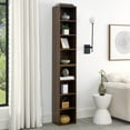 thumbnail image 1 of Derzers Adjustable Bookcase, 11.60 x 9.30 x 70.90 In, Medium Density Fiberboard Brown, 35.2 lb, 1 of 9