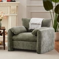 thumbnail image 1 of Derzers Modern Style Chenille Oversized Armchair Accent 386’’ W Single Sofa, Green, 1 of 7