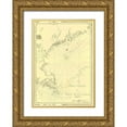 thumbnail image 1 of Des Barres 24x32 Gold Ornate Wood Framed with Double Matting Museum Art Print Titled - Coast of New England - Des Barres 1776, 1 of 4