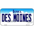 thumbnail image 1 of Des Moines Iowa Metal Novelty License Plate 6" x 3" Bicycle, 1 of 1