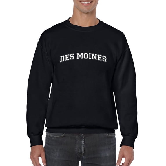 Des Moines. Men Sweatshirt, Male 3X-Large
