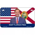 thumbnail image 1 of Desantis USA|Florida Flag Novelty Metal License Plate 7" x 4" Motorcycle, 1 of 1