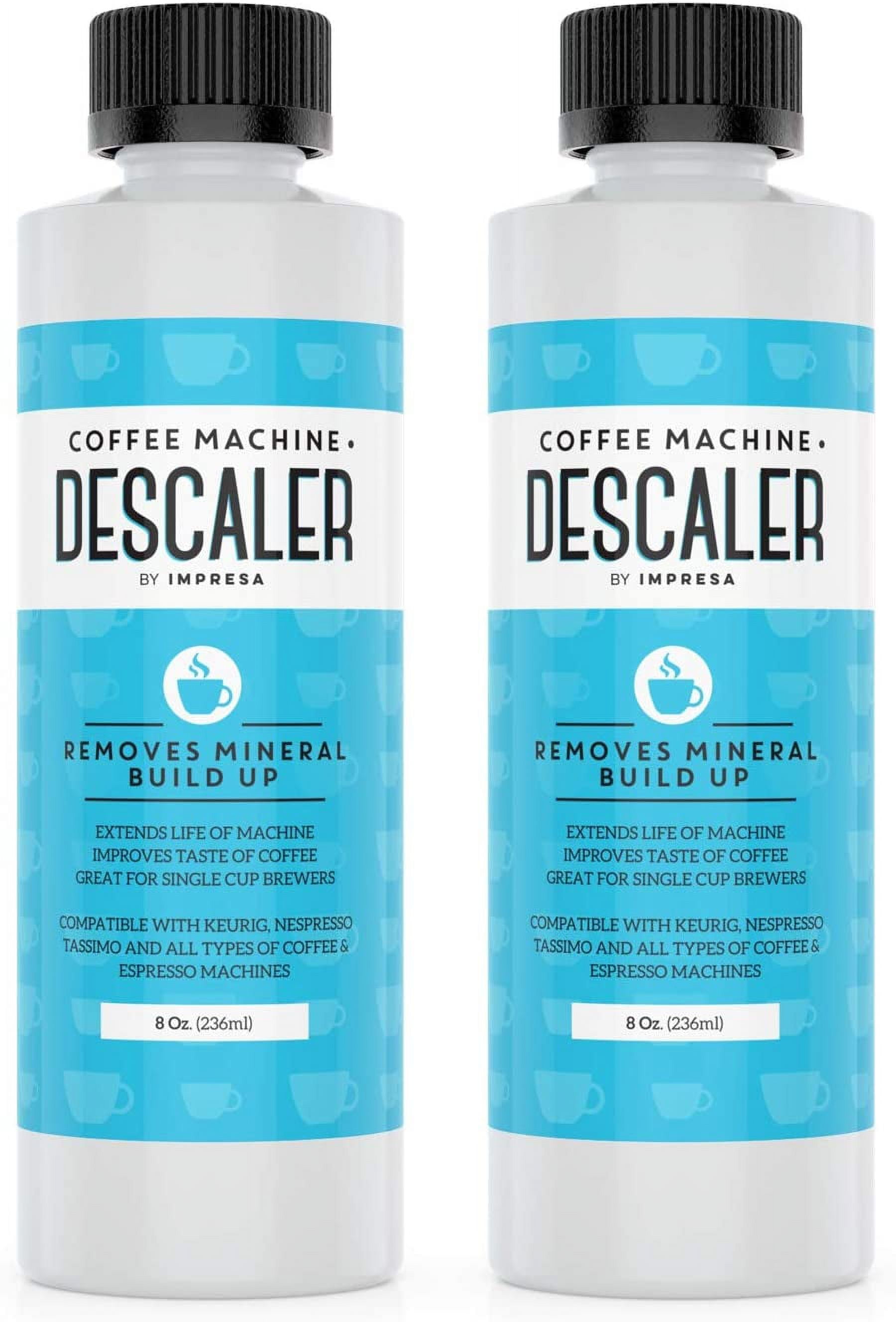 De'Longhi EcoDecalk Descaler, Eco-Friendly Universal Descaling Solution for  Coffee & Espresso Machines, 2-Pack (1 use per pack)