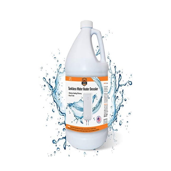 Chromex Tankless Water Heater Descaling Solution, Heavy-Duty Limescale & Mineral Remover for Tankless, Electric & Gas Water Heaters, Professional Grade Descaler - 1 Gallon